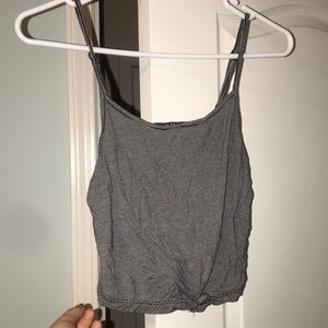 Striped black and white tank top
